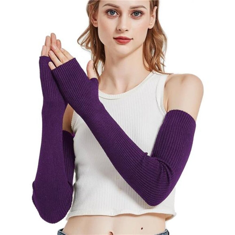Women's Super Soft Blend Warm Arm Warmers - Long Fingerless Gloves